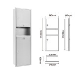 不銹鋼多功能紙巾盒-1200mm 嵌入式 經典款 | 超大空間設計 | 耐磨防刮花 | 典雅高貴質感
