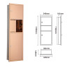 不銹鋼多功能紙巾盒-1200mm 嵌入式 玫瑰金 | 超大空間設計 | 耐磨防刮花 | 典雅高貴質感