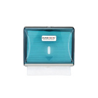 塑料防水抽紙盒-免打孔款 透明藍 | 流線造型 | 掛牆式設計 | 一扣即合