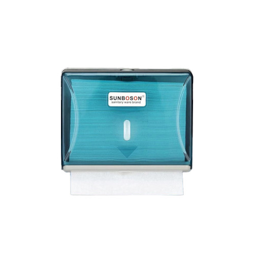 塑料防水抽紙盒-打孔款 透明藍 | 流線造型 | 掛牆式設計 | 一扣即合