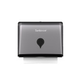 塑料防水抽紙盒-免打孔款 啞光灰 | 流線造型 | 掛牆式設計 | 一扣即合