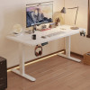 D06家用單電機升降書桌（白腿）-白色 140*70cm | 南洋楹木 | 承重提升 | 低噪升降