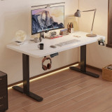 D06家用單電機升降書桌（黑腿）-白色 80*60cm | 南洋楹木 | 承重提升 | 低噪升降