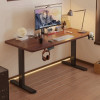D06家用單電機升降書桌（黑腿）-胡桃色 140*70cm | 南洋楹木 | 承重提升 | 低噪升降