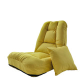 日式懶人沙發-黃色 | 配抱枕 | 舒適透氣 | 回彈性好 | 拆洗拉鏈 | 環保海綿