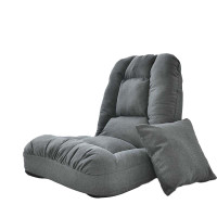 日式懶人沙發-深灰色 | 配抱枕 | 舒適透氣 | 回彈性好 | 拆洗拉鏈 | 環保海綿