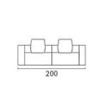 意式可壓縮沙發-二人位200*100*60CM | 防水防滑面料 | 舒適透氣 | 柔和鬆軟 | 蓬鬆飽滿