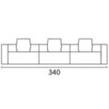 意式可壓縮沙發-三人位340*100*60CM | 防水防滑面料 | 舒適透氣 | 柔和鬆軟 | 蓬鬆飽滿