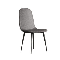 意式輕奢極簡餐椅-灰色 | 39*45*87cm | 耐磨加厚皮革 | 寬大靠背設計 | 高密度海綿填充