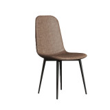 意式輕奢極簡餐椅-深啡 | 39*45*87cm | 耐磨加厚皮革 | 寬大靠背設計 | 高密度海綿填充