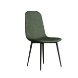 意式輕奢極簡餐椅-綠色 | 39*45*87cm | 耐磨加厚皮革 | 寬大靠背設計 | 高密度海綿填充