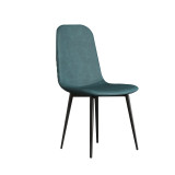 意式輕奢極簡餐椅-藍色 | 39*45*87cm | 耐磨加厚皮革 | 寬大靠背設計 | 高密度海綿填充