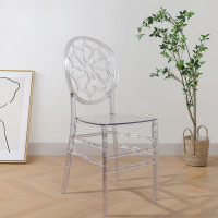 簡約亞克力透明椅子-太陽花椅 | 抗壓耐磨 | 光滑平整 | 寬大舒適座面