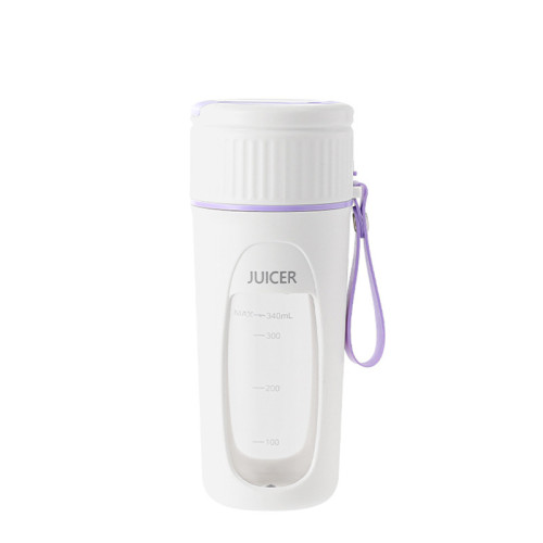 無線便攜電動榨汁杯340ml-紫色 | 現榨現喝 | 食品級304刀鋼刀頭 | 開蓋秒斷電