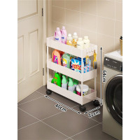 家用超薄置物推車（白色）-22CM三層 | 夾縫收納 | 結構穩定 | 圓潤邊角