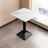 意式輕奢餐桌-方桌（黑腳） | 硬度級別高 | 超低吸滲率 | 環保安全
