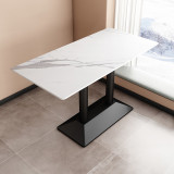 意式輕奢餐桌-長桌（黑腳） | 硬度級別高 | 超低吸滲率 | 環保安全