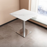 意式輕奢餐桌-方桌（不銹鋼腳） | 硬度級別高 | 超低吸滲率 | 環保安全