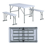 輕便戶外餐桌凳組合 | 桌:113*62*71cm ,凳:90*20.5*41cm | 輕鬆收納