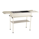 戶外便攜式燒烤三件組-燒烤架+烤盤+下置物盤 | 120cm*26cm*62cm | 防腐蝕 | 獨立碳槽