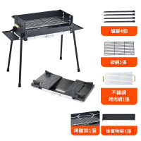 戶外便攜不鏽鋼燒烤爐-燒烤架+烤雞架 | 適合3-15人聚會 | 露營圍爐烤肉必備