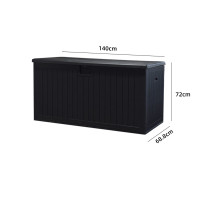 室内外通用HDPE收納箱-150加侖 木紋 | 防塵防曬 | 容量大儲物方便