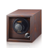 家用轉錶器（單錶旋轉）-黑檀木 | 實木質感 | 靜音旋轉 | LED氛圍燈 | 開蓋自停