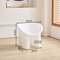 北歐簡約大象沙發椅-白色 小號 | 兒童適用 | PE材質 | 寬大椅面