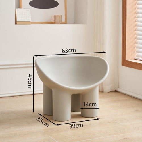 北歐簡約大象沙發椅-灰色 中號 | 學生適用 | PE材質 | 寬大椅面