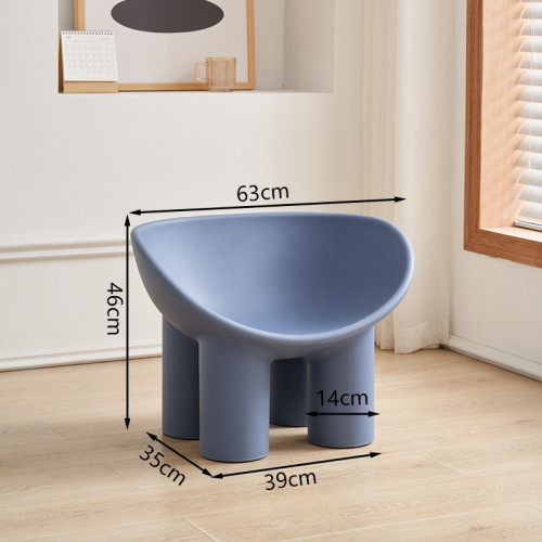 北歐簡約大象沙發椅-藍色 中號 | 學生適用 | PE材質 | 寬大椅面