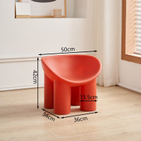 北歐簡約大象沙發椅-紅色 小號 | 兒童適用 | PE材質 | 寬大椅面