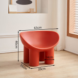 北歐簡約大象沙發椅-紅色 中號 | 學生適用 | PE材質 | 寬大椅面