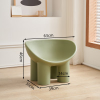 北歐簡約大象沙發椅-綠色 中號 | 學生適用 | PE材質 | 寬大椅面