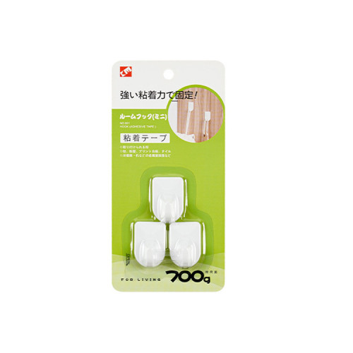 日本KM.簡約長方形掛鉤-601 | 防水防潮 | 一撕即用 | 牢固無痕