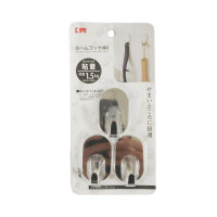 日本KM.574 橢圓形不銹鋼黏鉤-中號*3 | 多用途 | 免打孔