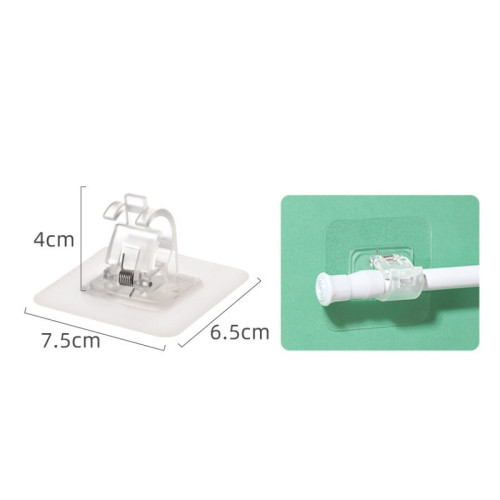 日本KM.5110透明圓桿掛夾（兩個裝） | 免釘免打孔 | 靈活使用 | 不易掉落