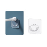 日本KM.4520A透明桿托（兩個裝） | 帶免釘膠和粘膠 | 靈活使用 | 不易掉落