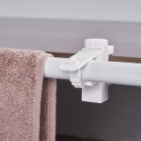 日本KM.1151白色卡位式棒狀掛夾（兩個裝） | 免釘免打孔 | 靈活使用 | 不易掉落