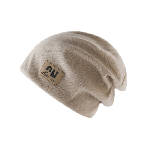 秋冬保暖針織堆堆帽-米色 | 頭圍（54cm-59cm） | 簡約休閑  | 柔軟舒適