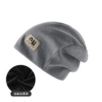 秋冬保暖針織堆堆帽-灰色（加絨） | 頭圍（54cm-59cm） | 簡約休閑  | 柔軟舒適