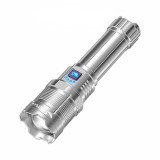 微笑鯊SD-7138 超亮長距離雷射手電筒-銀色 | USB充電 | 4種模式