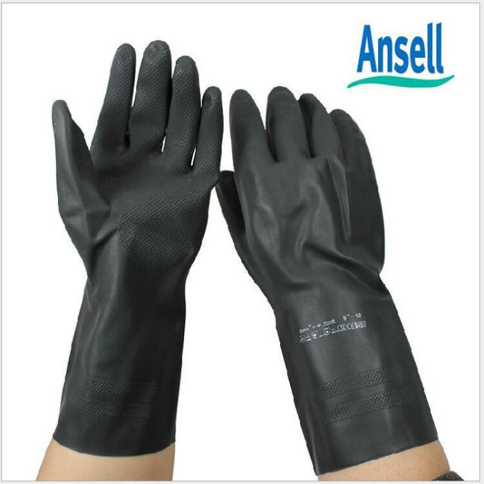 安思爾Ansell87-950橡膠防護工業手套-M（8號） | 內裏柔軟舒適 | 製造/化學實驗室適用