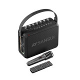 Sansui 山水T98無線戶外手提藍牙音箱-黑色 | DPS智慧降噪 | 隨身KTV | 無損播放