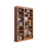 實木多層落地書架-櫻桃色小號+大號 | 採用品質板材 | 大隔層設計 | 高度可調