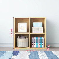 兒童實木書架-四格櫃(65.5*65.5*30cm) | 簡約實用 | 穩固承重 | 簡易安裝