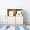 兒童實木書架-四格櫃+白門(65.5*65.5*30cm) | 簡約實用 | 穩固承重 | 簡易安裝