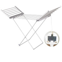 恆溫智慧摺疊電熱晾衣架 | 均勻受熱 | 安全省電 | 完全靜音