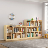 兒童實木書架置物櫃-圓弧兩層（180*86cm） | 多格收納 | 天然松木 | 1.7cm加厚板材