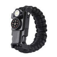 十三合一戶外求生手環-黑色 | 應對突發情況 |​​ 功能多樣