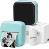 Phomemo M02X 藍牙熱敏貼紙打印機 - 青色 | 適用於手帳製作 | 協助學生錯誤整理 | 可用於 DIY 創作